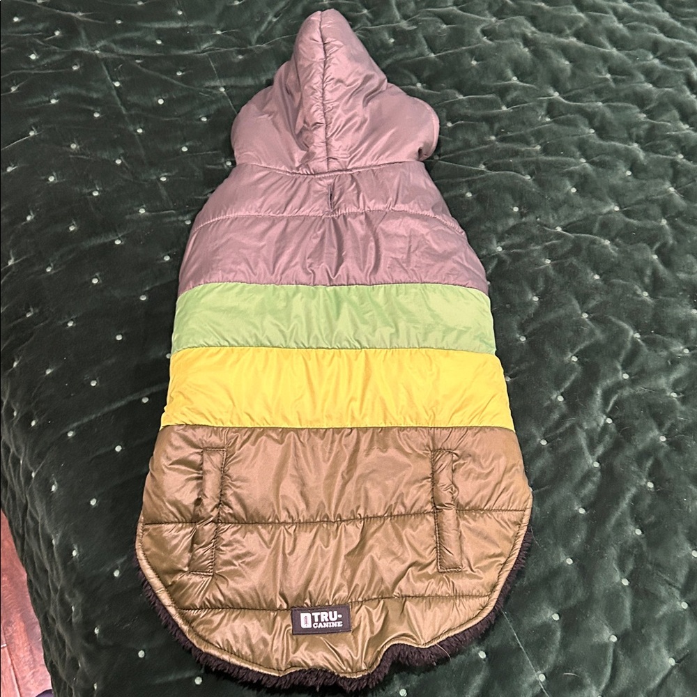 Dog Jacket in green and gray